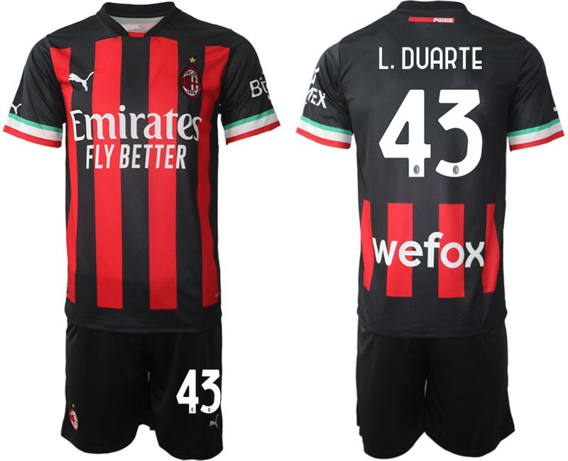 Men 2022-2023 Club Ac Milan home black #43 Soccer Jersey->ac milan jersey->Soccer Club Jersey